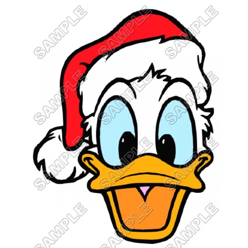 Donald  Duck  Santa Christmas  T Shirt Iron on Transfer  Decal #51