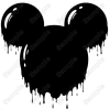 Dripping Mickey Mouse head Heat Transfer Vinyl HTV