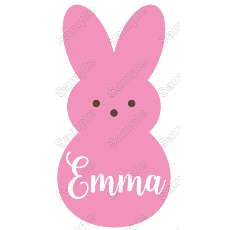 Easter Bunny for Girls Custom Name Iron on Transfer