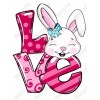 Love  Bunny  Heat  Iron on Transfer  Decal 