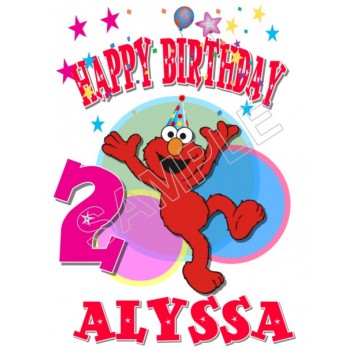 Elmo  Birthday Personalized Custom T Shirt Iron on Transfer Decal #79