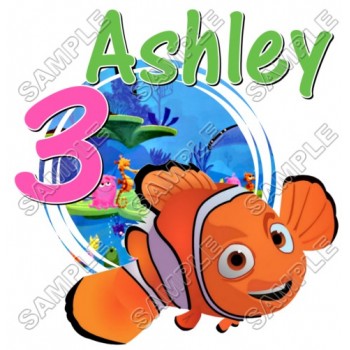 Finding Nemo  Birthday  Personalized  Custom  T Shirt Iron on Transfer Decal #11