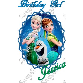 Frozen Fever  Birthday Girl Personalized  Custom  T Shirt Iron on Transfer Decal #2