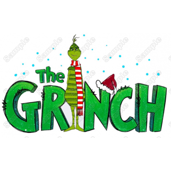 Grinch Christmas T Shirt Iron on Transfer Decal #1A