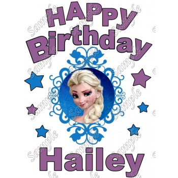 Happy Birthday Frozen  Personalized Custom T Shirt Iron on Transfer Decal #28