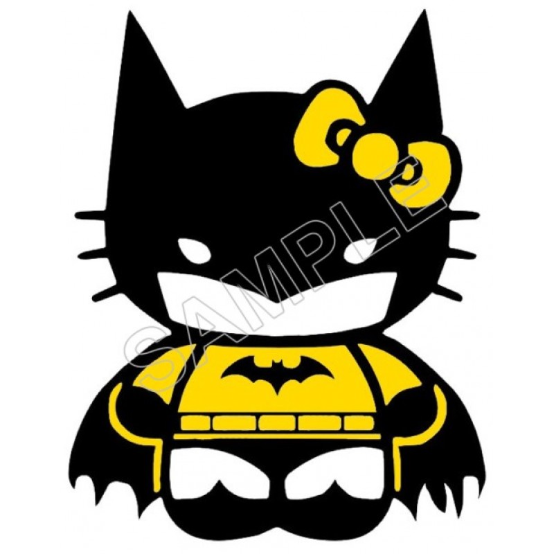 Hello Kitty Batman T Shirt Iron on Transfer Decal #59