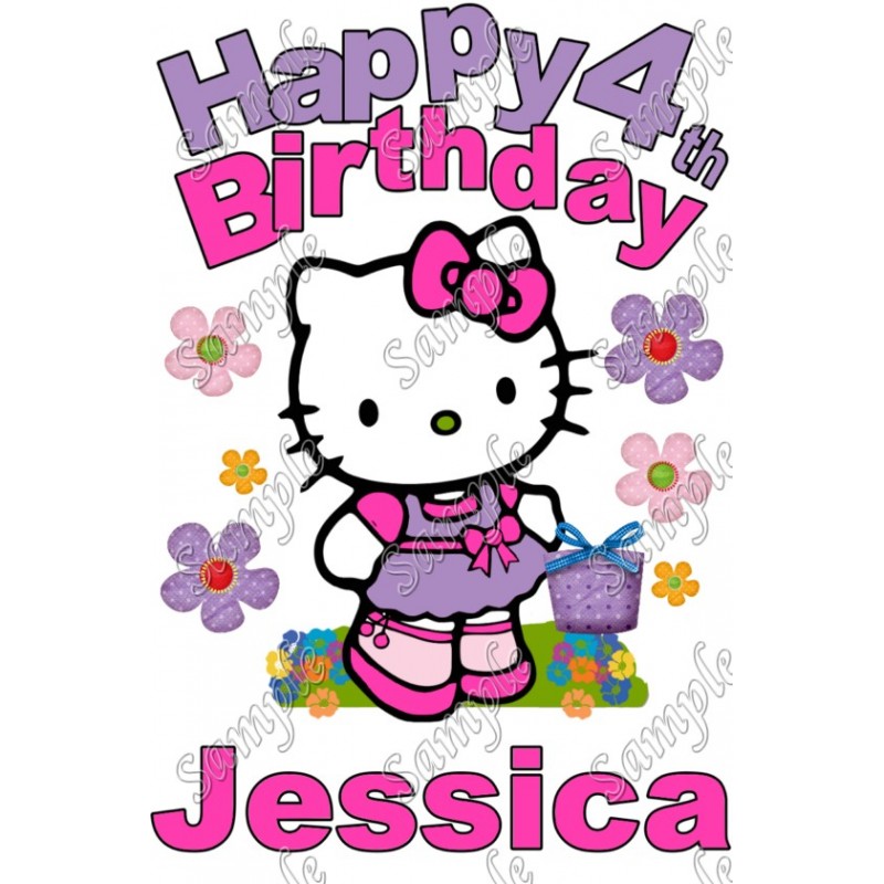 Hello Kitty Birthday  Personalized  Custom  T Shirt Iron on Transfer Decal #1