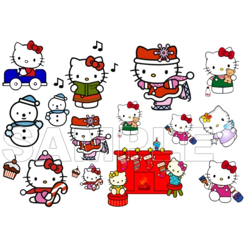 Hello Kitty  Christmas  T Shirt Iron on Transfer  Decal  #9