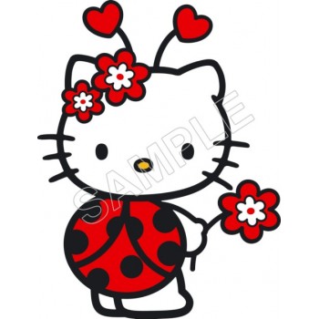 Hello Kitty  LadyBug T Shirt Iron on Transfer Decal #50