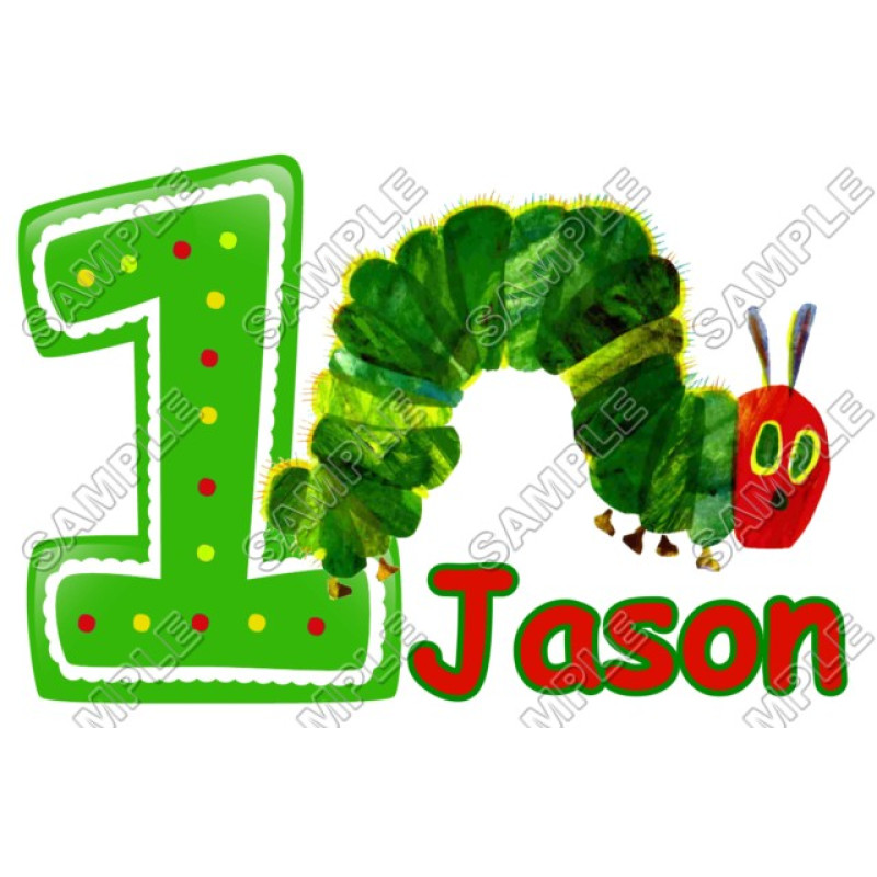 Hungry Caterpillar Birthday  Personalized  Custom  T Shirt Iron on Transfer Decal #14