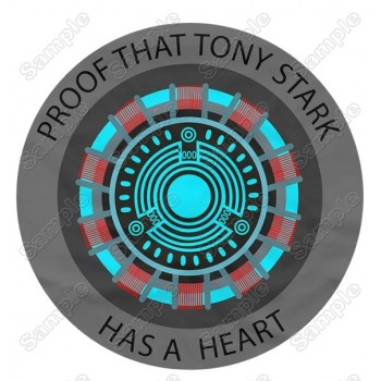 Proof That Tony Stark Has A Heart T Shirt Heat  Iron on Transfer Decal 