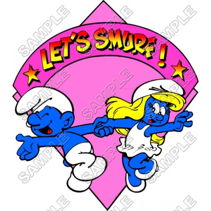 Lets Smurf  T Shirt Iron on Transfer Decal #24