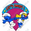 Let's Smurf  T Shirt Iron on Transfer Decal #25