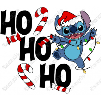 Lilo & Stitch Christmas T Shirt Iron on Transfer Decal #1A