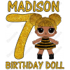 LOL Queen Bee Birthday Custom  T Shirt Iron on Transfer 