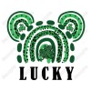 Lucky Mickey Ears  Heat  Iron on Transfer  Decal 