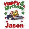 Mario Kart 8  Birthday  Personalized  Custom  T Shirt Iron on Transfer Decal #1