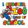 100 Days of School Mario T Shirt Iron on Transfer Decal 