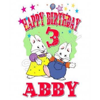 Max and Ruby   Birthday Personalized Custom T Shirt Iron on Transfer Decal #69