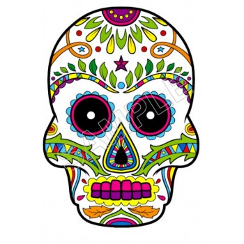 Mexican Sugar Skull  T Shirt Iron on Transfer  Decal  #27