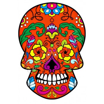 Mexican Sugar Skull  T Shirt Iron on Transfer  Decal  #28