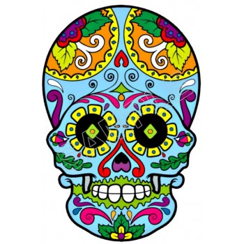 Mexican Sugar Skull  T Shirt Iron on Transfer  Decal  #29