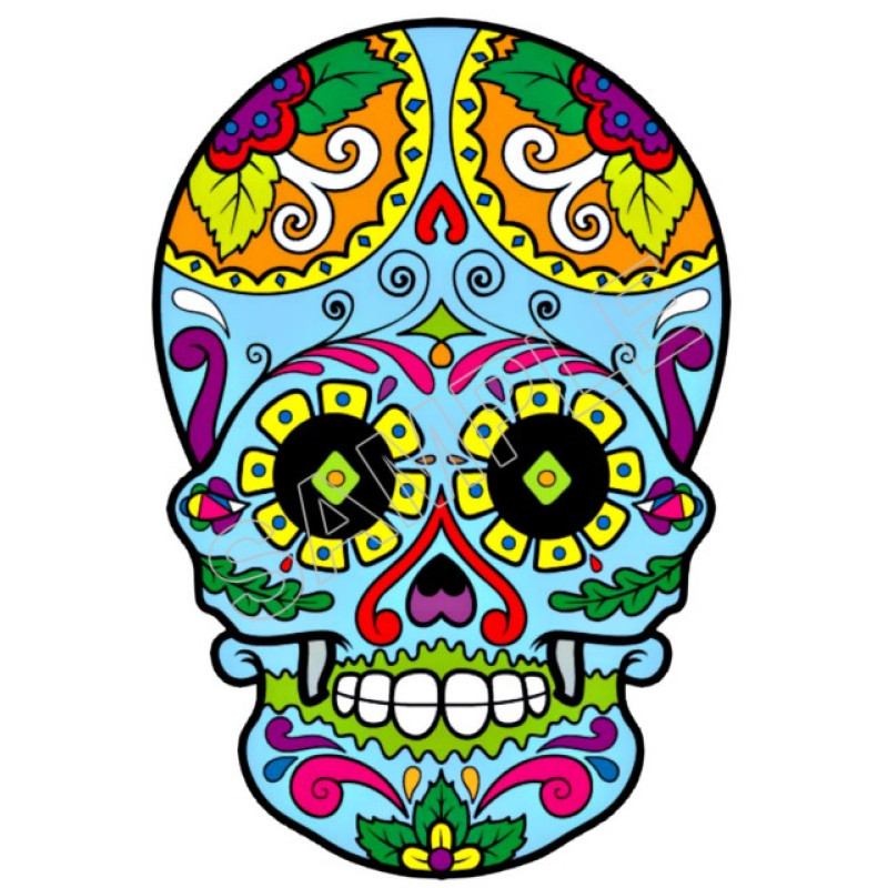 Mexican Sugar Skull  T Shirt Iron on Transfer  Decal  #29