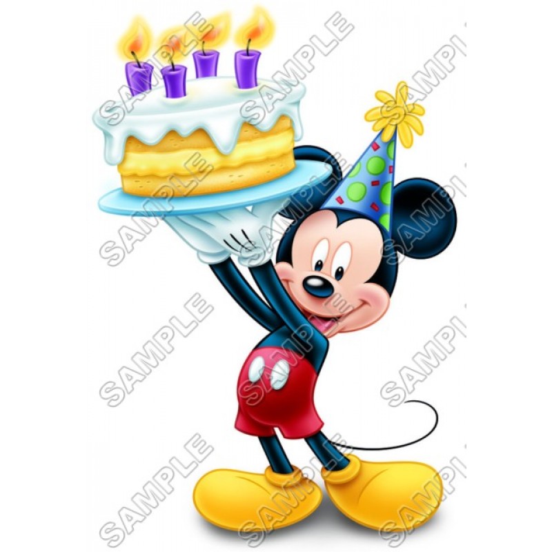 Mickey Mouse Birthday T Shirt Iron on Transfer Decal #4