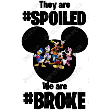 Mickey Mouse Disney Vacation  #Broke  T Shirt Iron on Transfer  Decal 