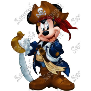 Mickey Mouse Pirate  T Shirt Iron on Transfer Decal #9