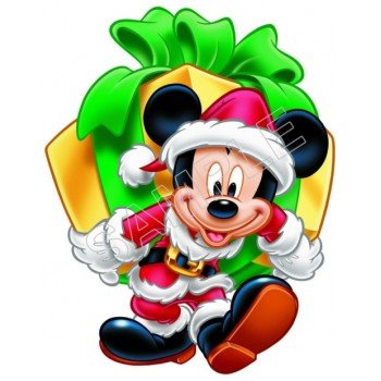 Mickey Mouse Santa Christmas  T Shirt Iron on Transfer Decal #46