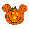 Mickey or  Minnie Halloween  Pumpkin Heads T Shirt Iron on Transfer Decal