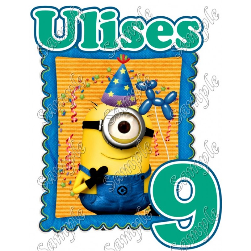 Minions Despicable Me  Birthday  Personalized  Custom  Iron on Transfer Decal #20