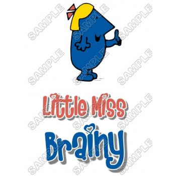 Mr Men and Little Miss Brainy T Shirt Iron on Transfer Decal #24