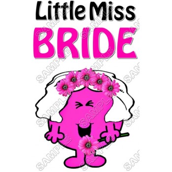 Mr Men and Little Miss Bride T Shirt Iron on Transfer Decal #32