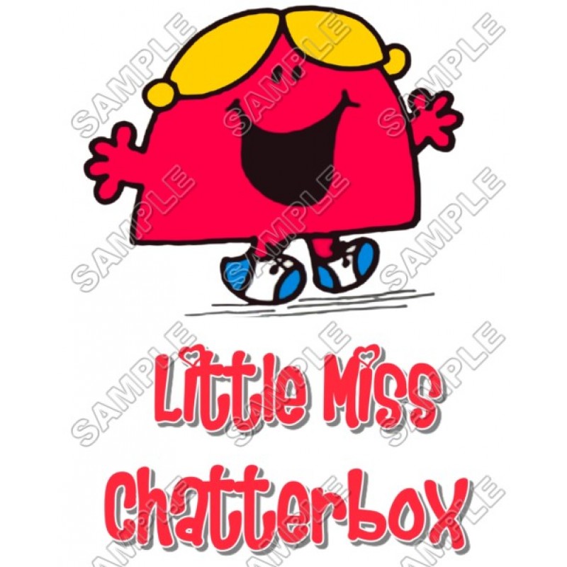 Mr Men and Little Miss  Chatterbox  T Shirt Iron on Transfer Decal #26