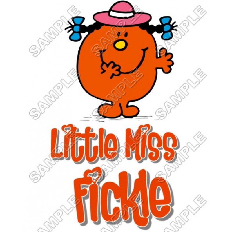 Mr Men and Little Miss Fickle  T Shirt Iron on Transfer Decal #41