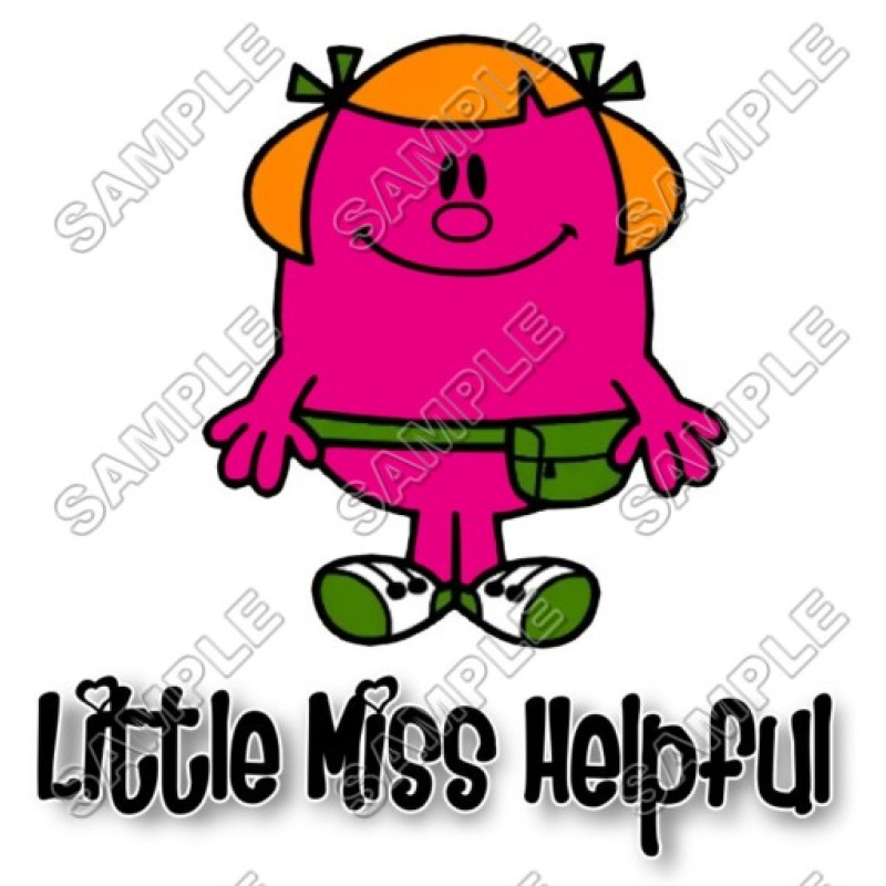 Mr Men and Little Miss Helpful T Shirt Iron on Transfer Decal #34