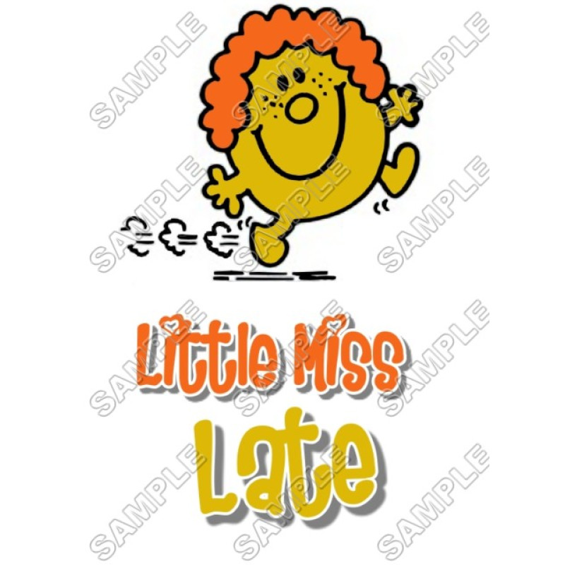 Mr Men and Little Miss Late T Shirt Iron on Transfer Decal #30