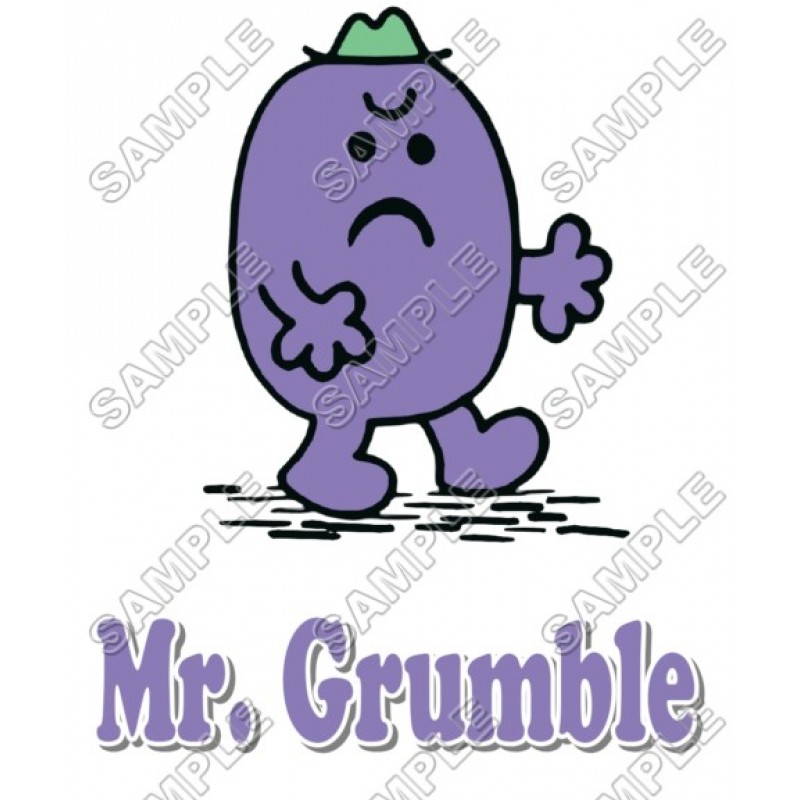 Mr Men and Little Miss Mr. Grumble  T Shirt Iron on Transfer Decal #5