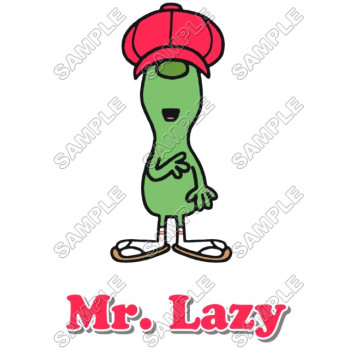 Mr Men and Little Miss Mr. Lazy T Shirt Iron on Transfer Decal #2