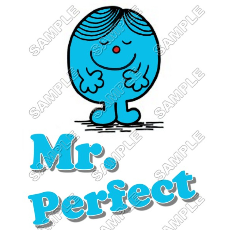 Mr Men and Little Miss Mr. Perfect  T Shirt Iron on Transfer Decal #9