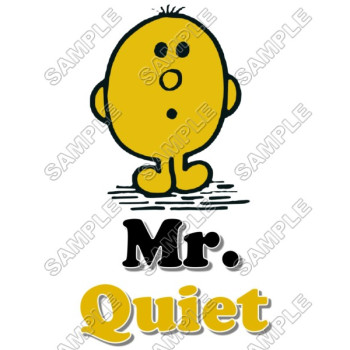 Mr Men and Little Miss Mr. Quiet T Shirt Iron on Transfer Decal #22