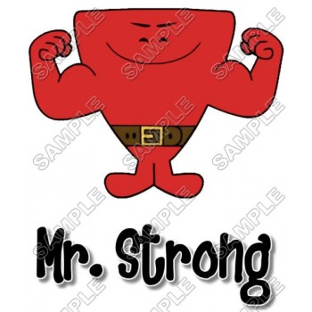 Mr Men and Little Miss Mr. Strong T Shirt Iron on Transfer Decal #7