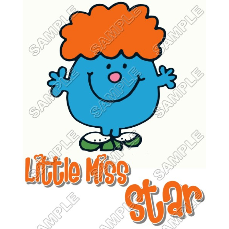 Mr Men and Little Miss Star T Shirt Iron on Transfer Decal #52