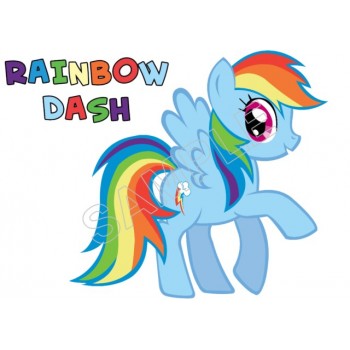 My Little Pony  Rainbow Dash T Shirt Iron on Transfer Decal #1