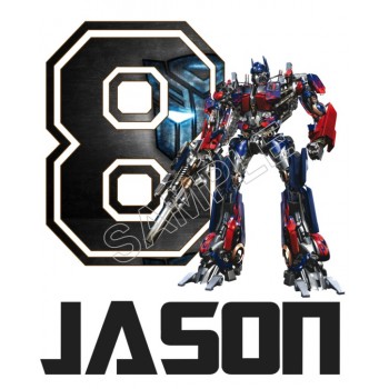 Optimus Prime  (Transformers)   Birthday  Personalized  Custom  T Shirt Iron on Transfer Decal #1