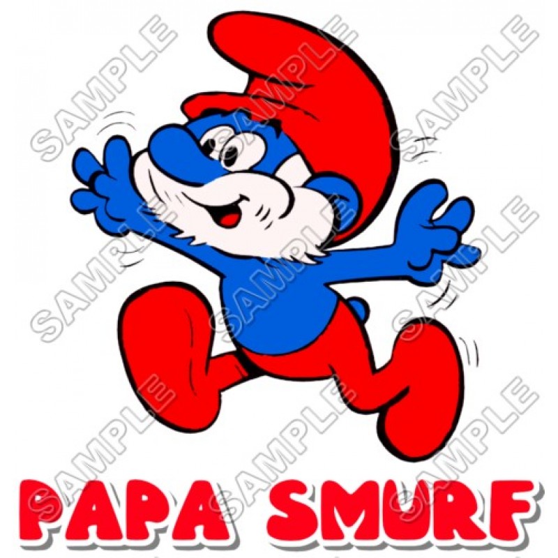 Papa Smurf  T Shirt Iron on Transfer Decal #9