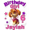 Paw Patrol Birthday Girl   Personalized  Custom  T Shirt Iron on Transfer Decal #3