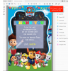 Paw Patrol Birthday Invitation Personalized  Instant Download Digital Editable PDF + Free Thank You Card